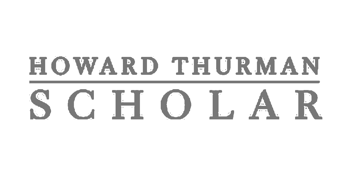 The image shows the logo of the Howard Thurman Scholar program or organization, with the name written in bold uppercase letters and a horizontal line separating the two parts of the text.