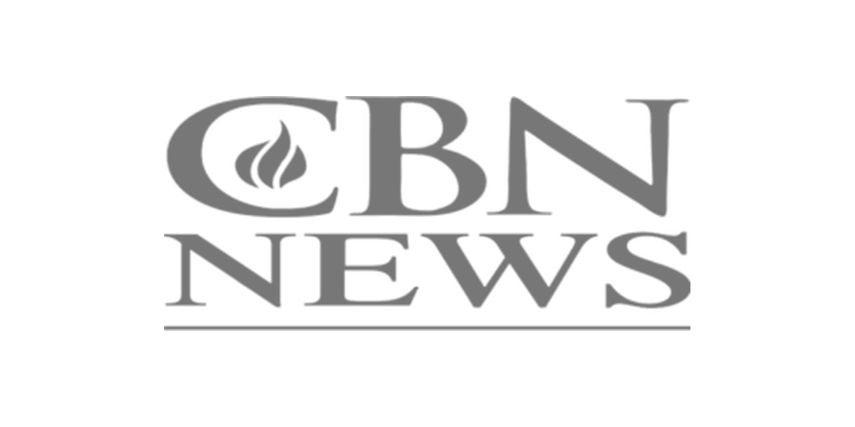 CBN News logo in black and white with a flame inside the letter C.