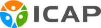 ICAP logo with a circular icon featuring blue, green, and black segments.