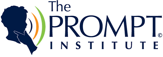 Logo of The Prompt Institute featuring a silhouette of a person's head with orange, green, and blue curved lines and the text 'The Prompt Institute' in dark blue.