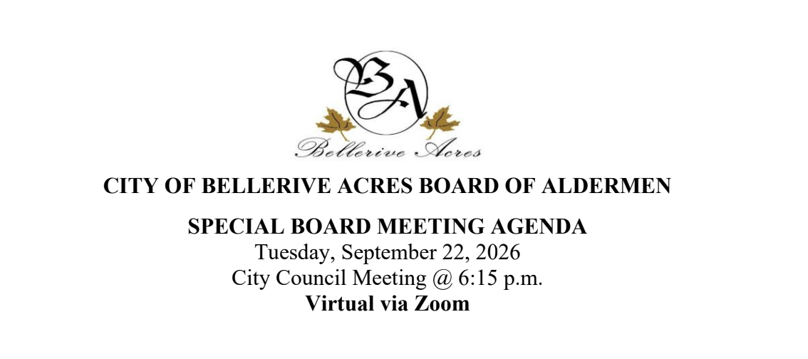 September 22 Special BOA Meeting 