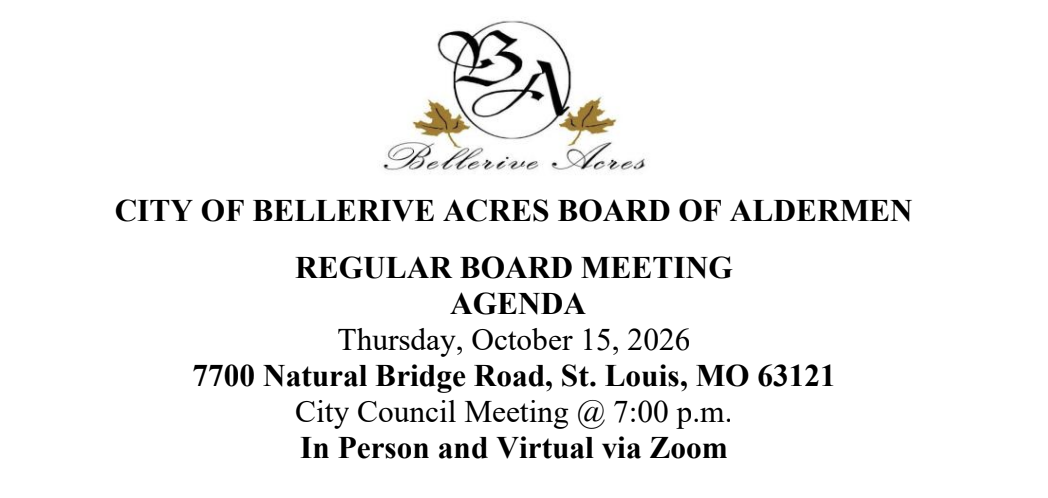October Board of Aldermen Meeting