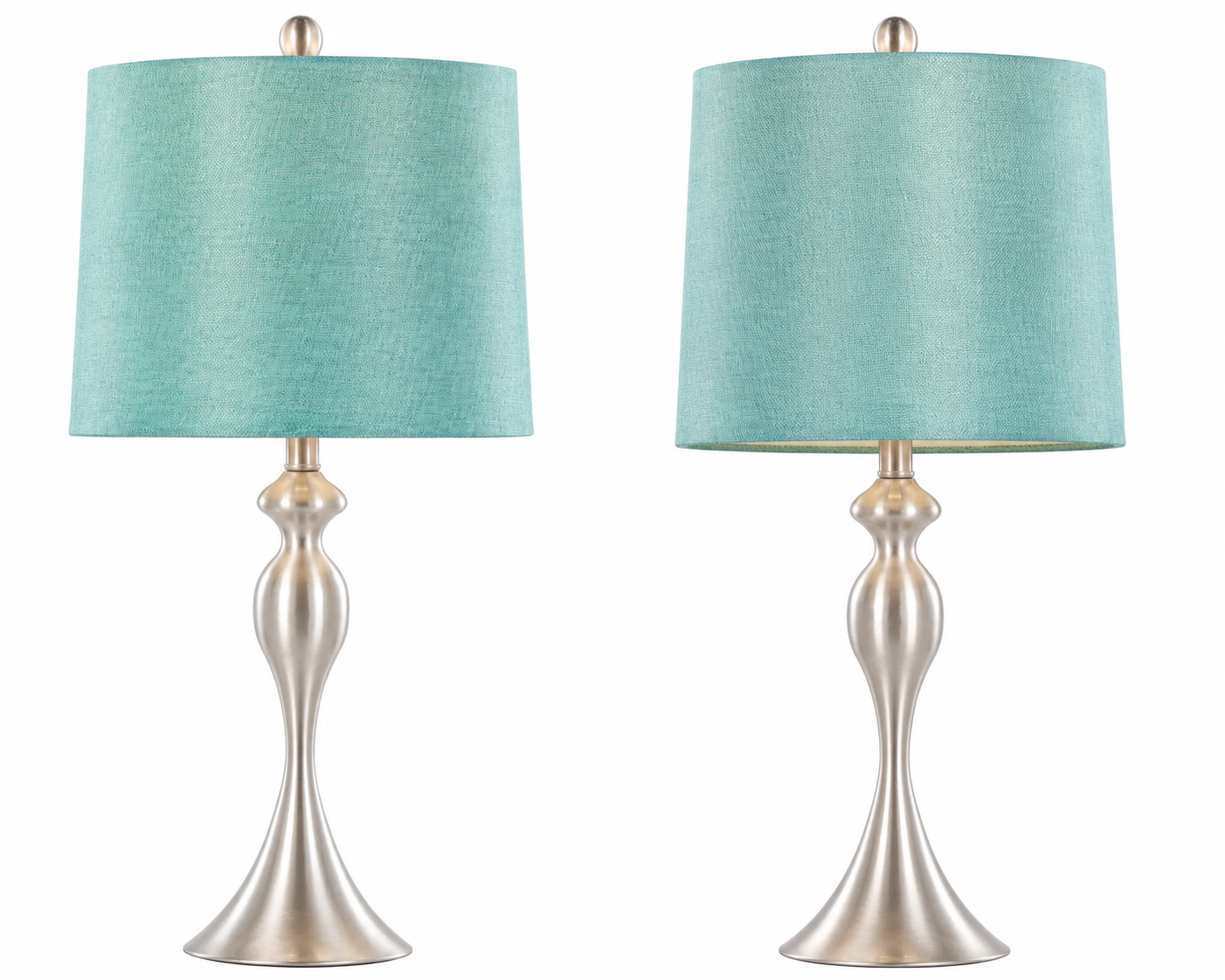 Turquoise Linen Shades