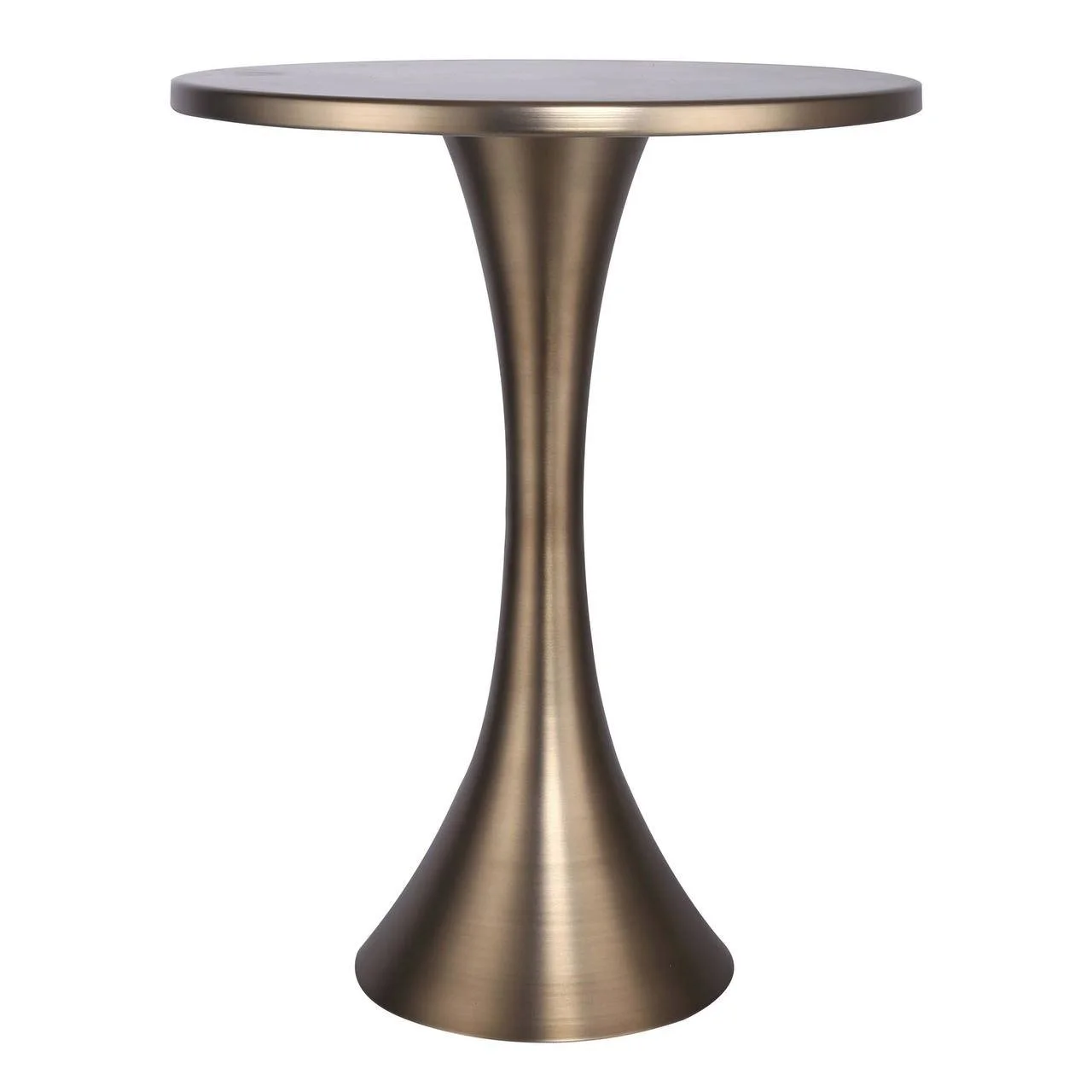 Lenuxe Metal Accent Table (Matte Golden Bronze)