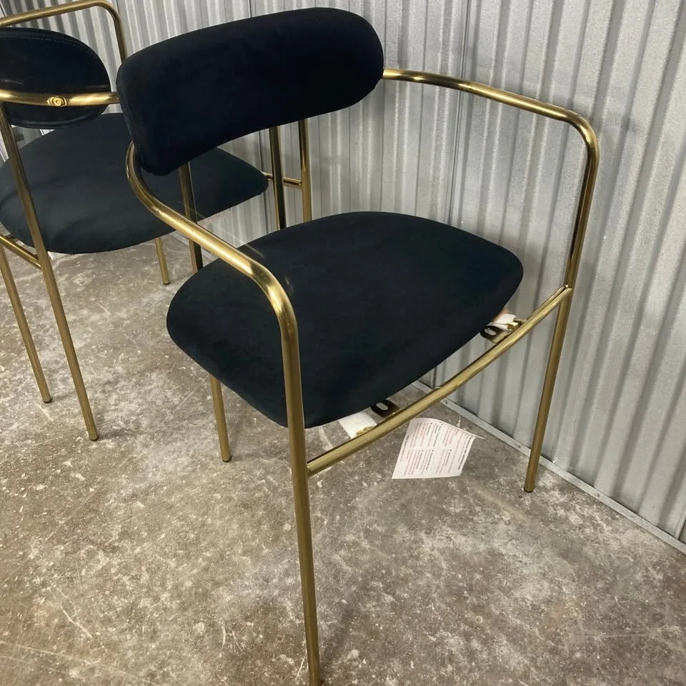Black Velvet Dining Chair Gold Frame
