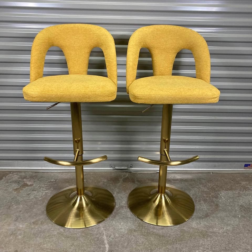 Ava Adjustable Barstool Marigold Yellow