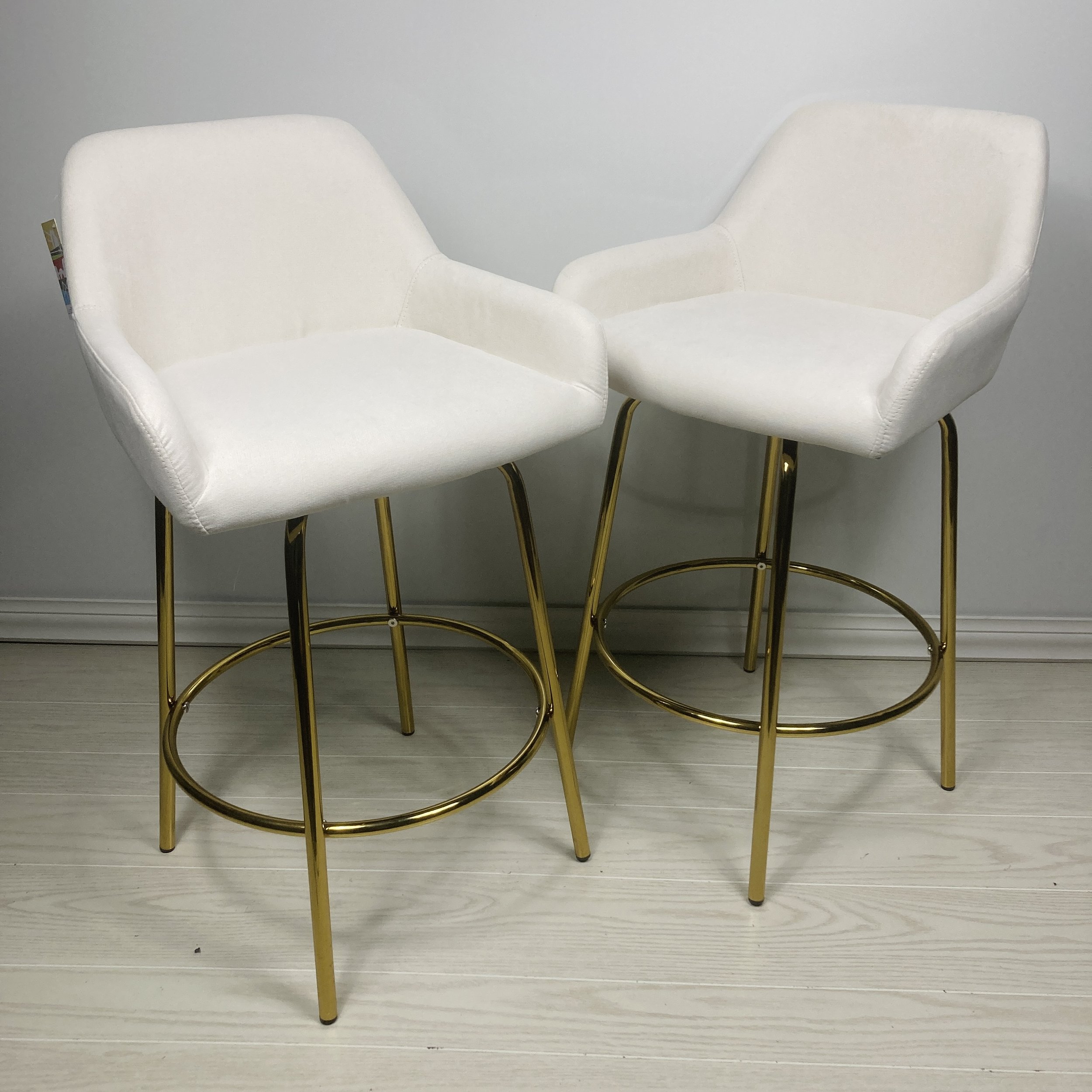 Cream Fabric Stools