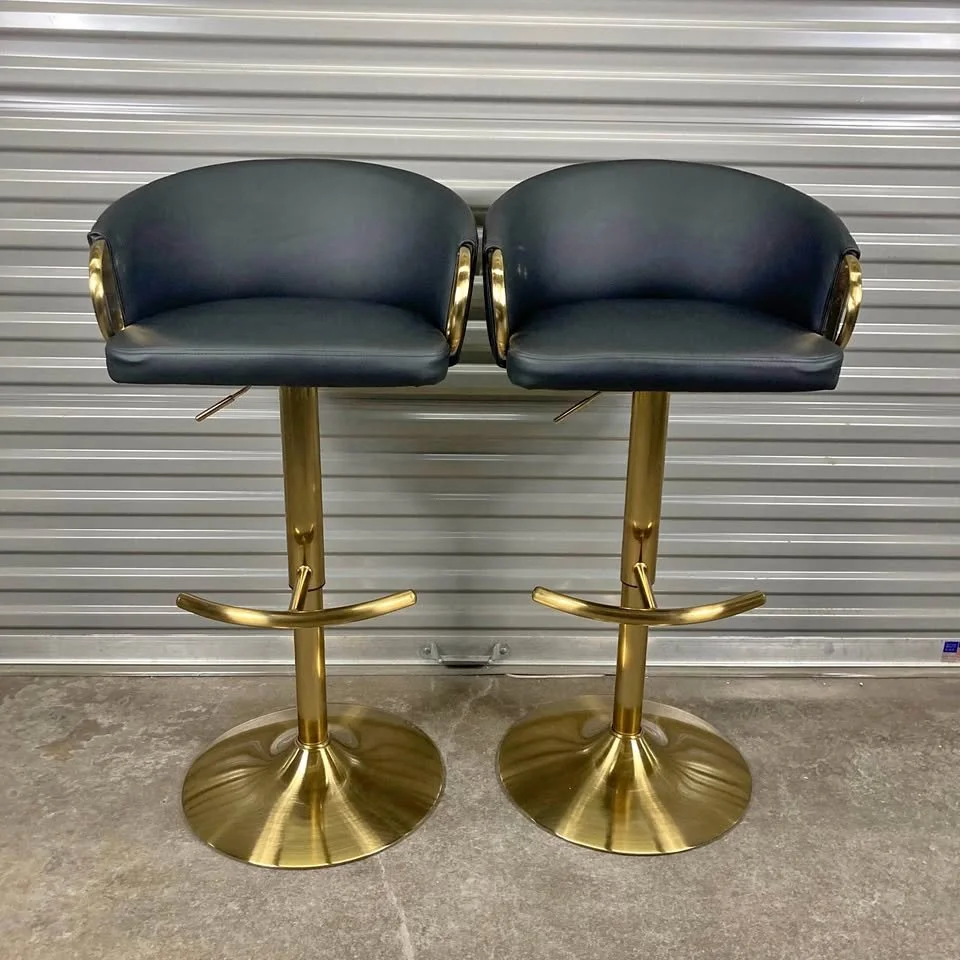 Claire Adjustable/Swivel Barstool Black