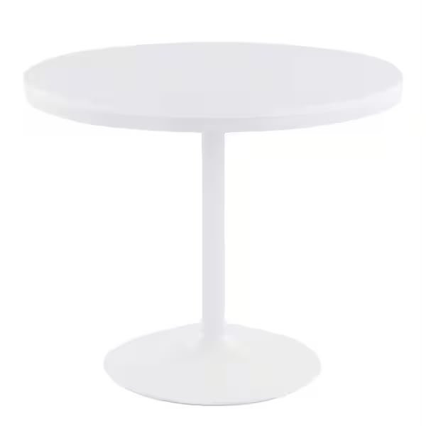 White Round Dining Table – Seats 4