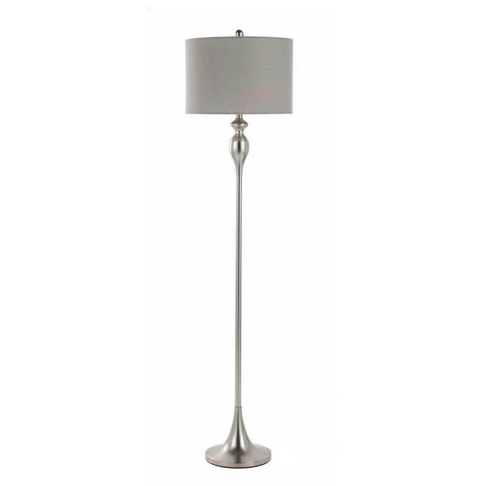 Ashland Metal Floor Lamp Brushed Nickel