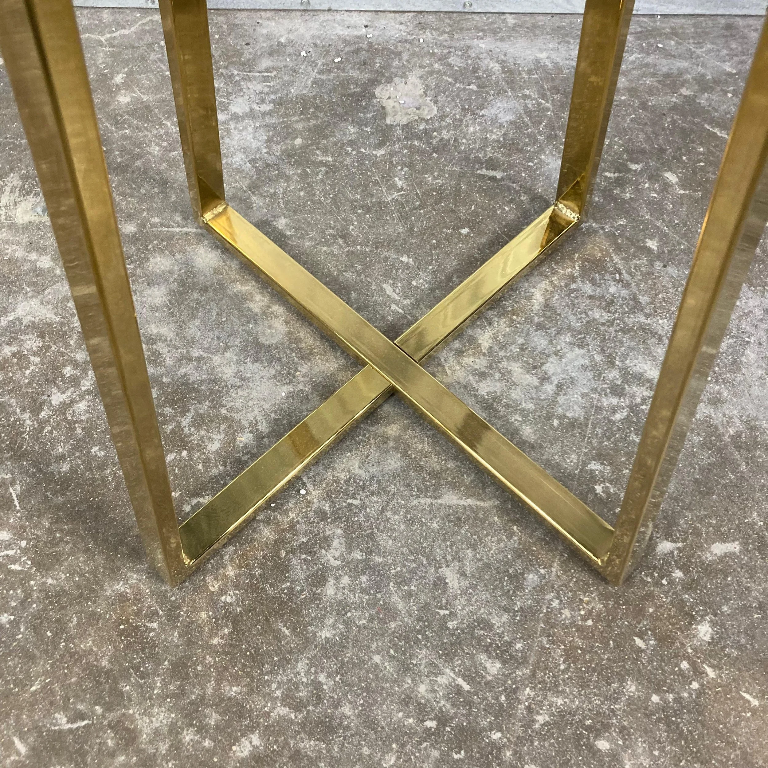 Contemporary Gold Bar Table