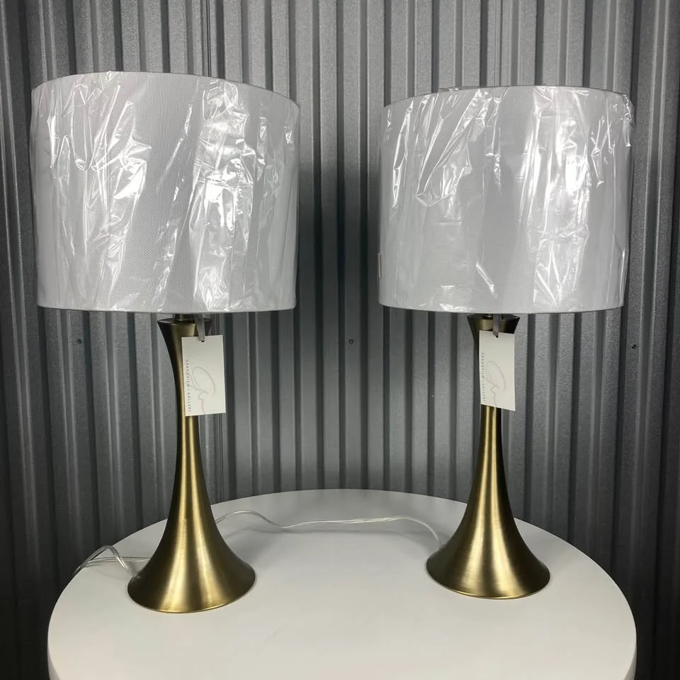 Modern Brushed Brass Table Lamp