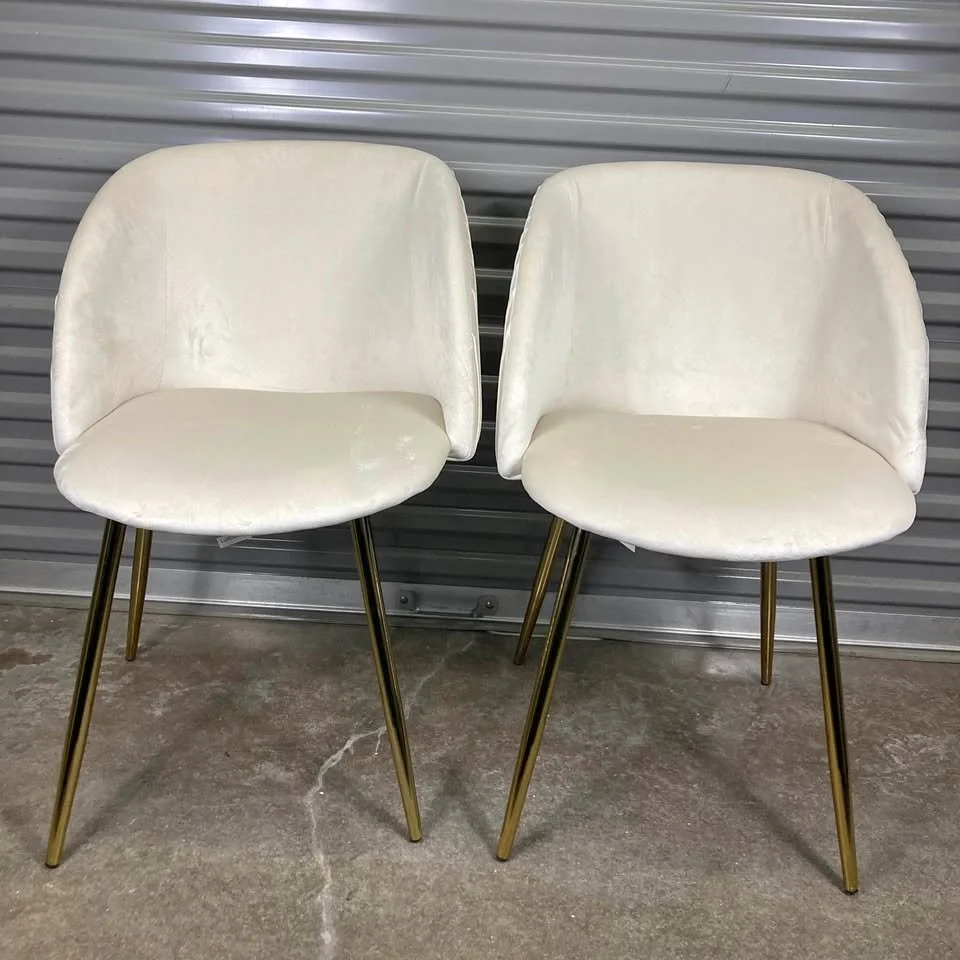 Fran Pleated Accent Chair Cream Velvet