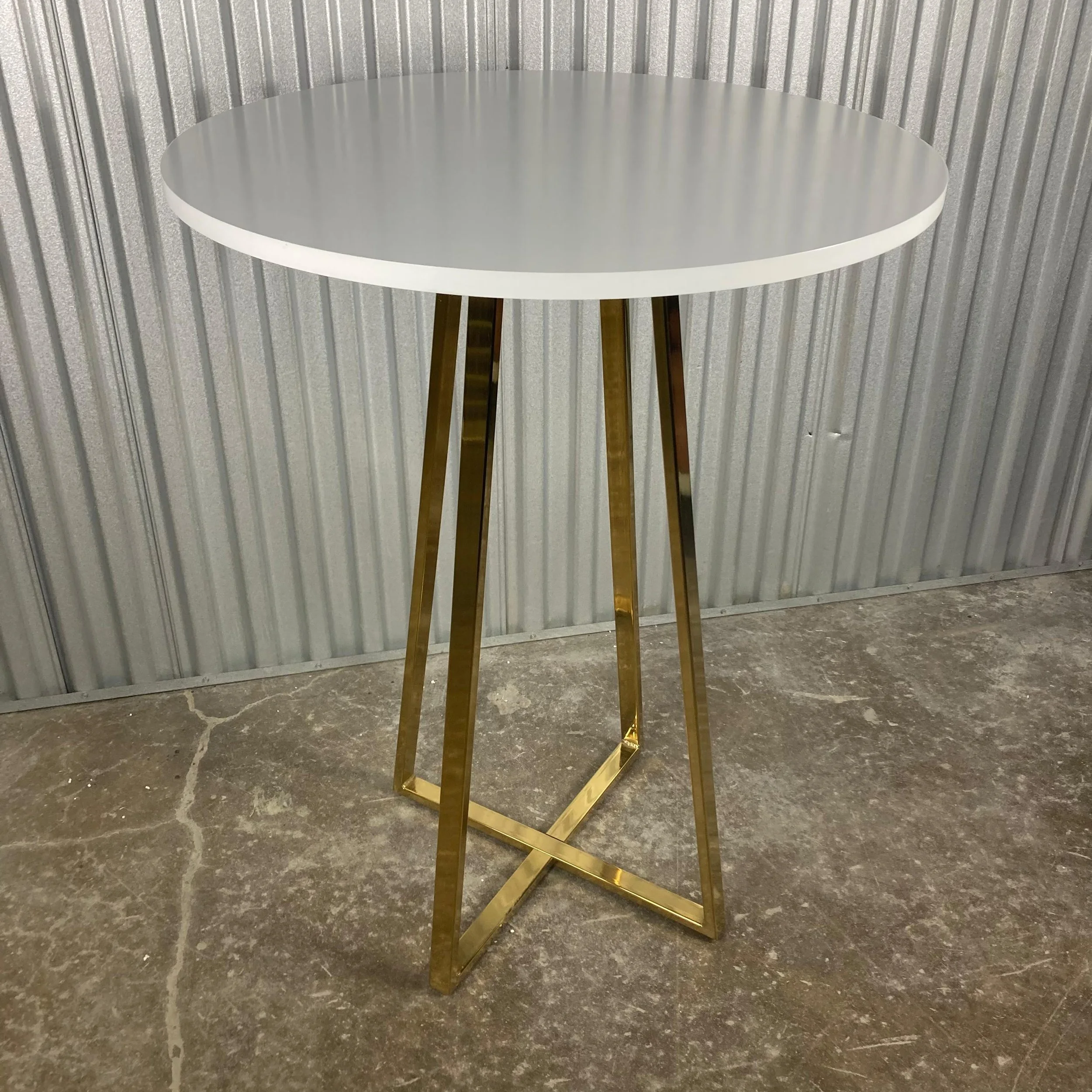 Modern White Gold Table