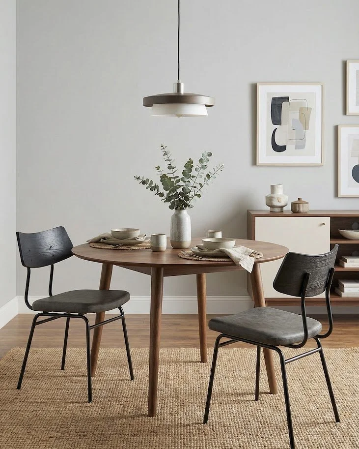 Walker Dining Chairs – Set of 2 – Black & Dark Gray