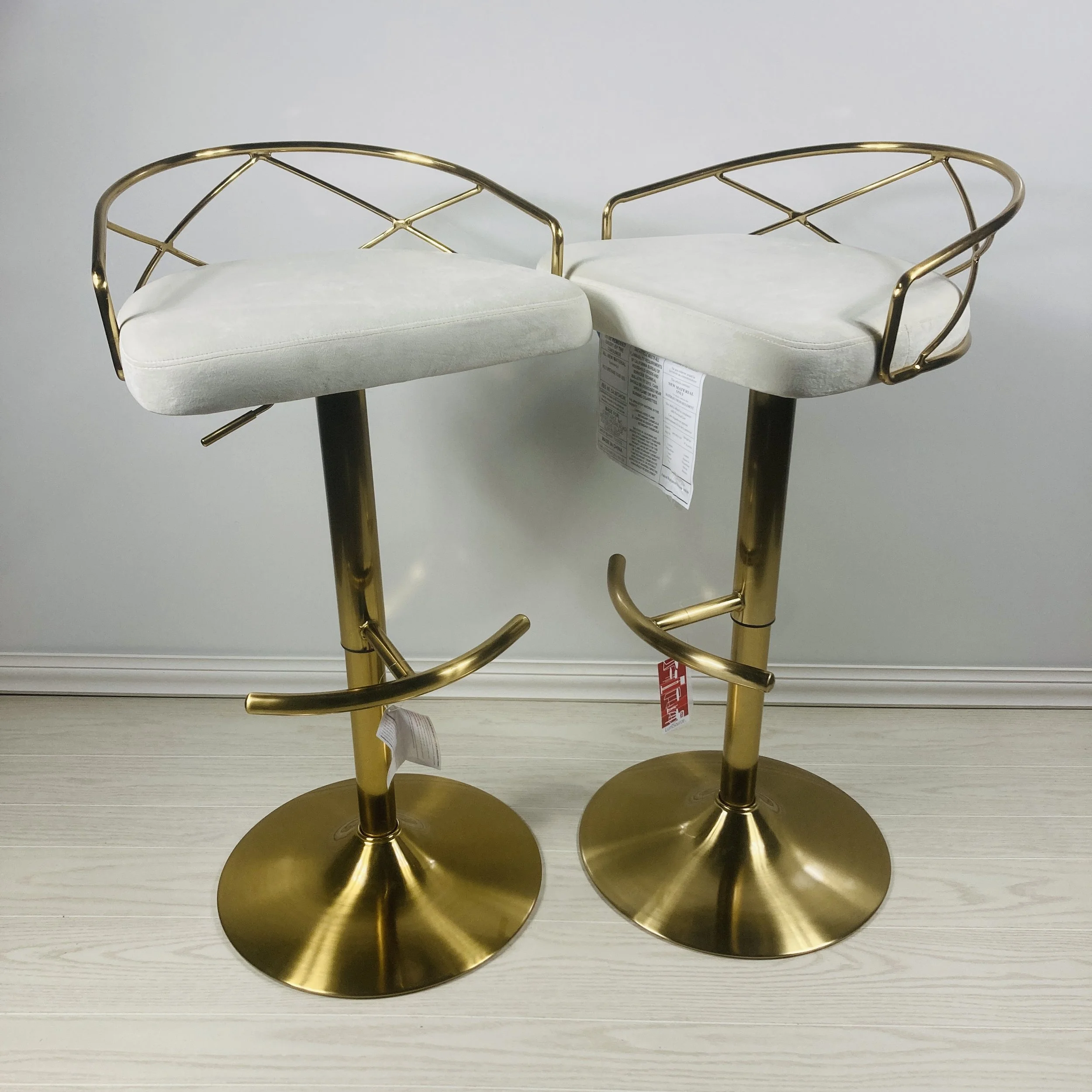 Cream Velvet Stools