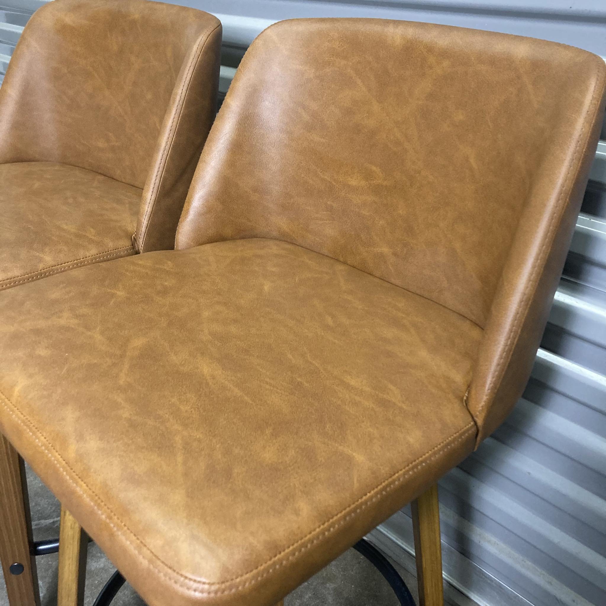 Modern Kitchen Island Stool Camel Upholstery