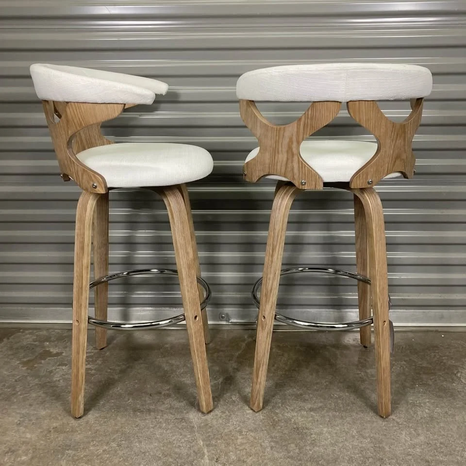 Modern Barstool Chrome Metal Accent