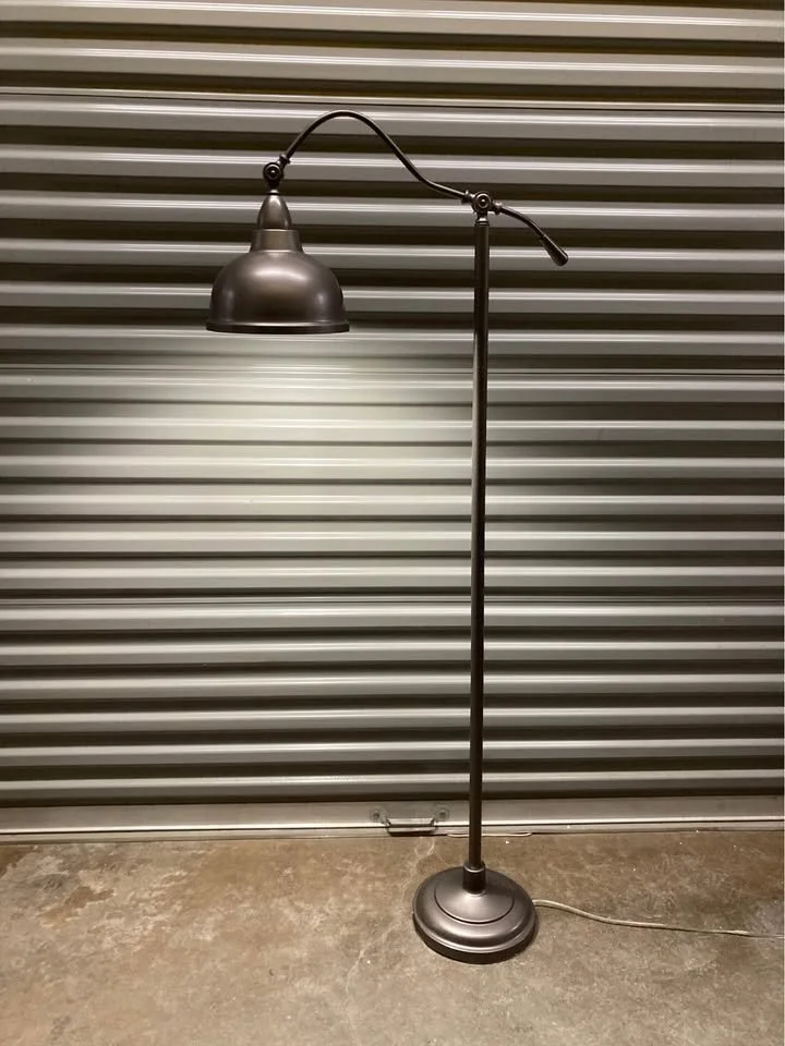 Industrial Dome Floor Lamp (Grey Metal)