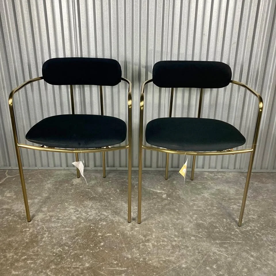 Black Velvet Dining Chair