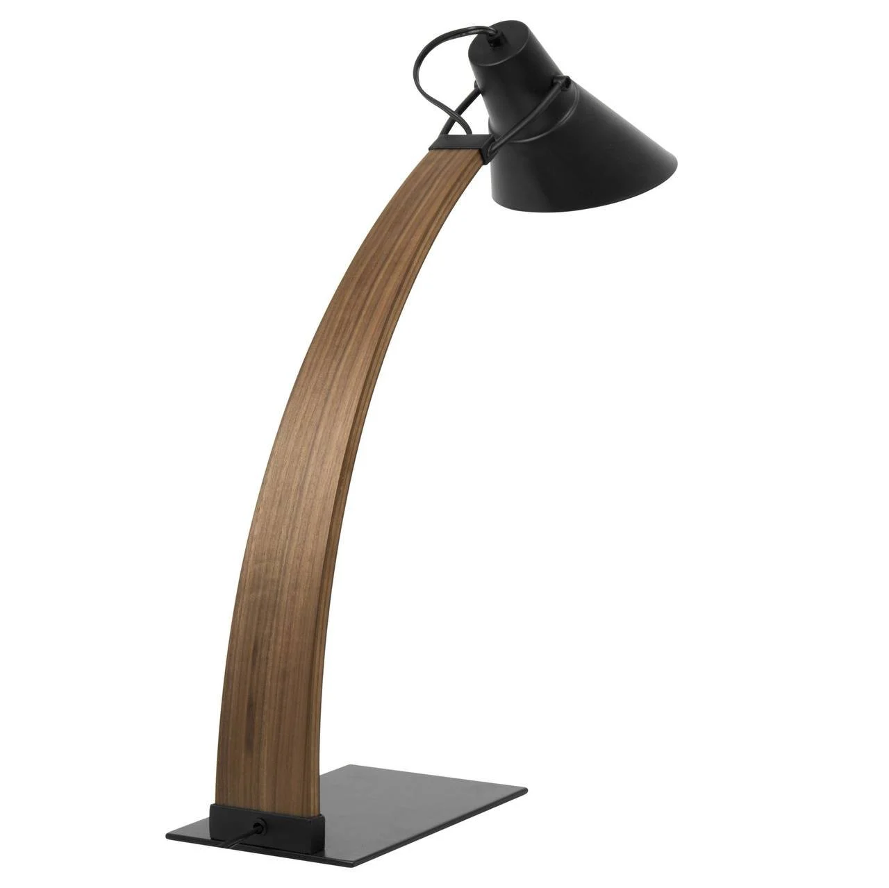 Noah Table Lamp (Black & Walnut)