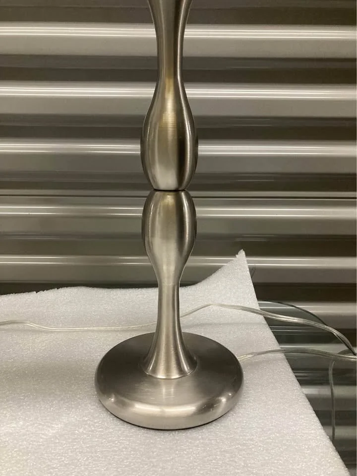 Modern Metal Table Lamp White Shade