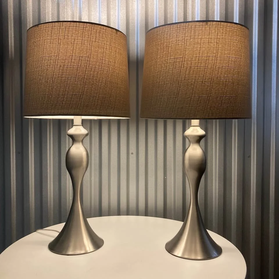 Living Room Table Lamp Brushed Nickel