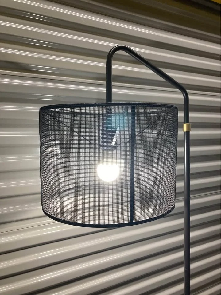 Oil-Rubbed Bronze Floor Lamp With Mesh Shade