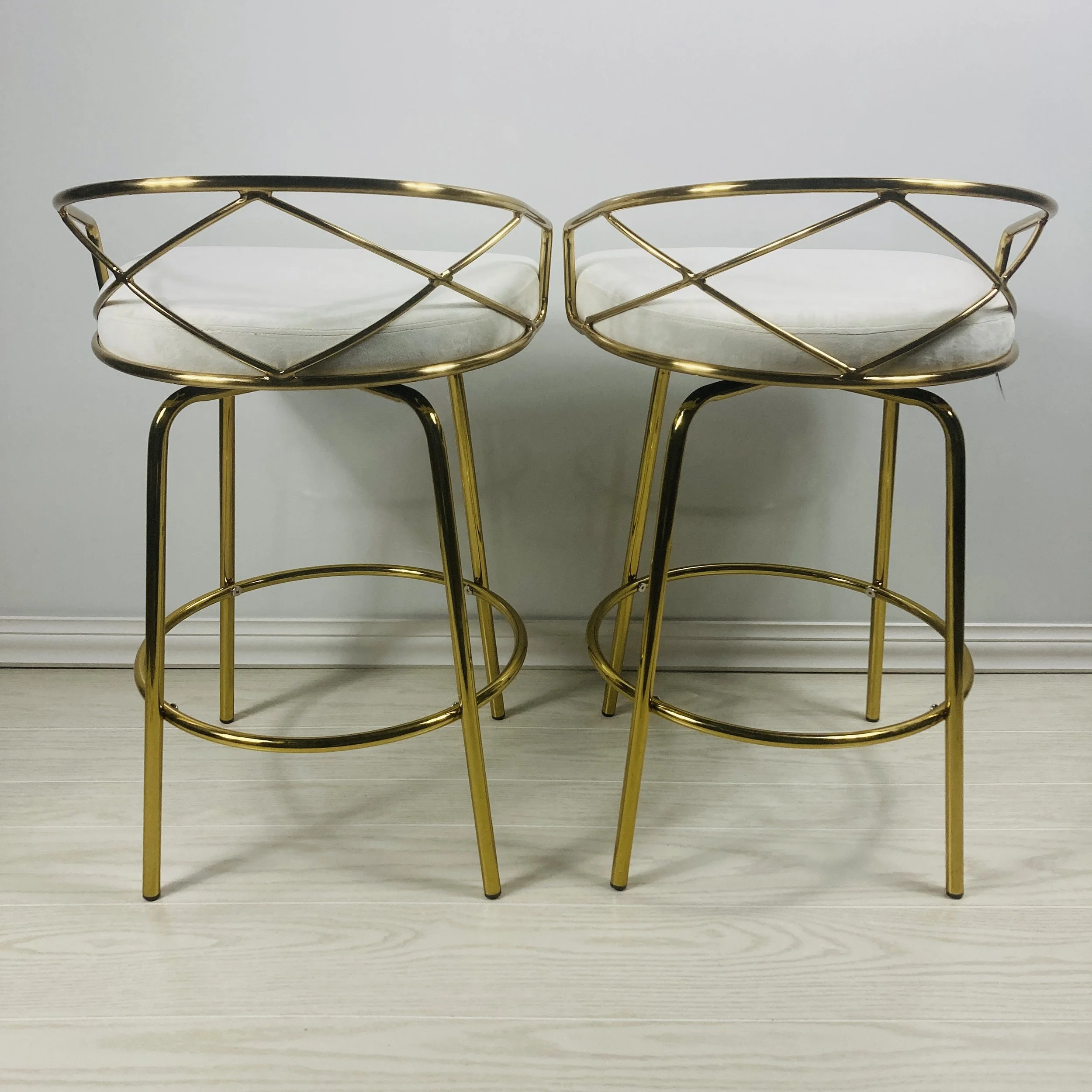 Cream Velvet Bar Stools