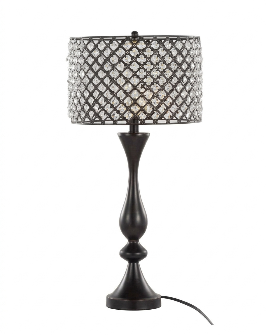 Topaz Table Lamp (Bronze & Crystal)