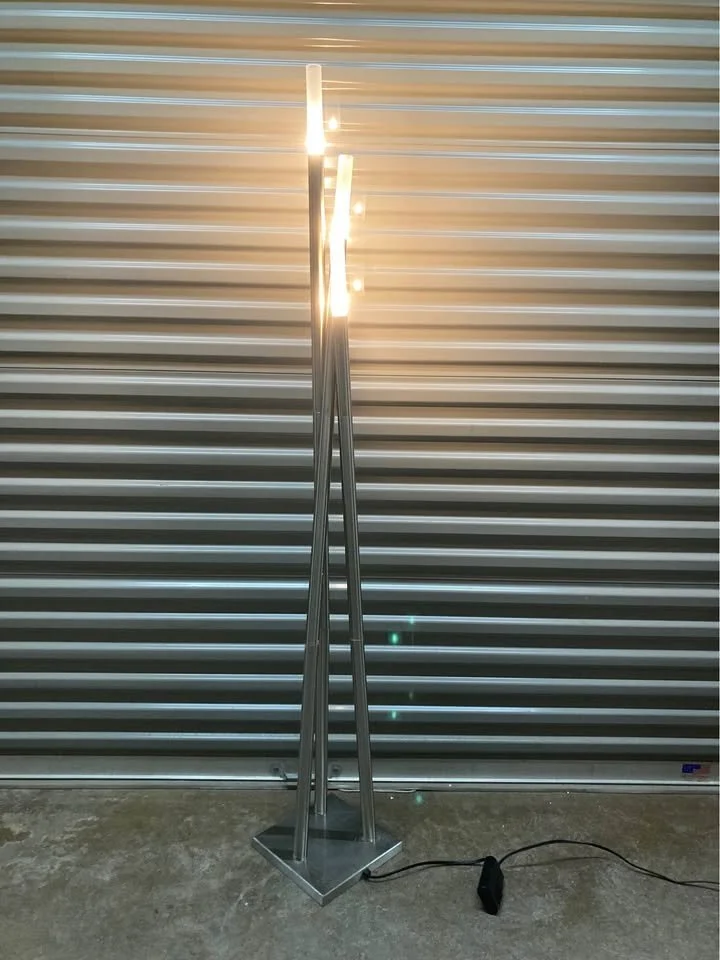 Silver Indoor Floor Lamp Modern Style