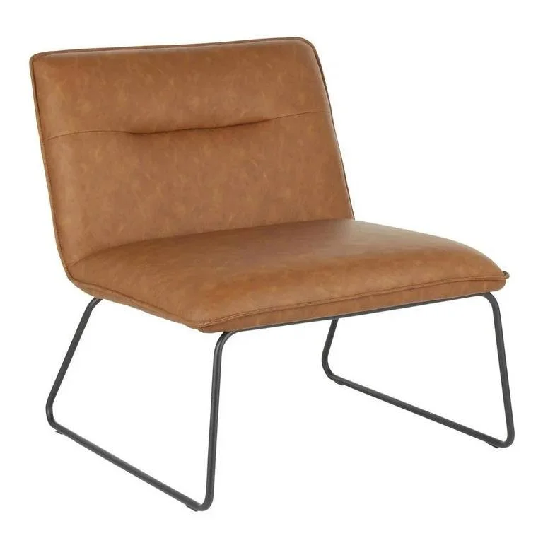 Casper Accent Chair (Black & Camel PU)