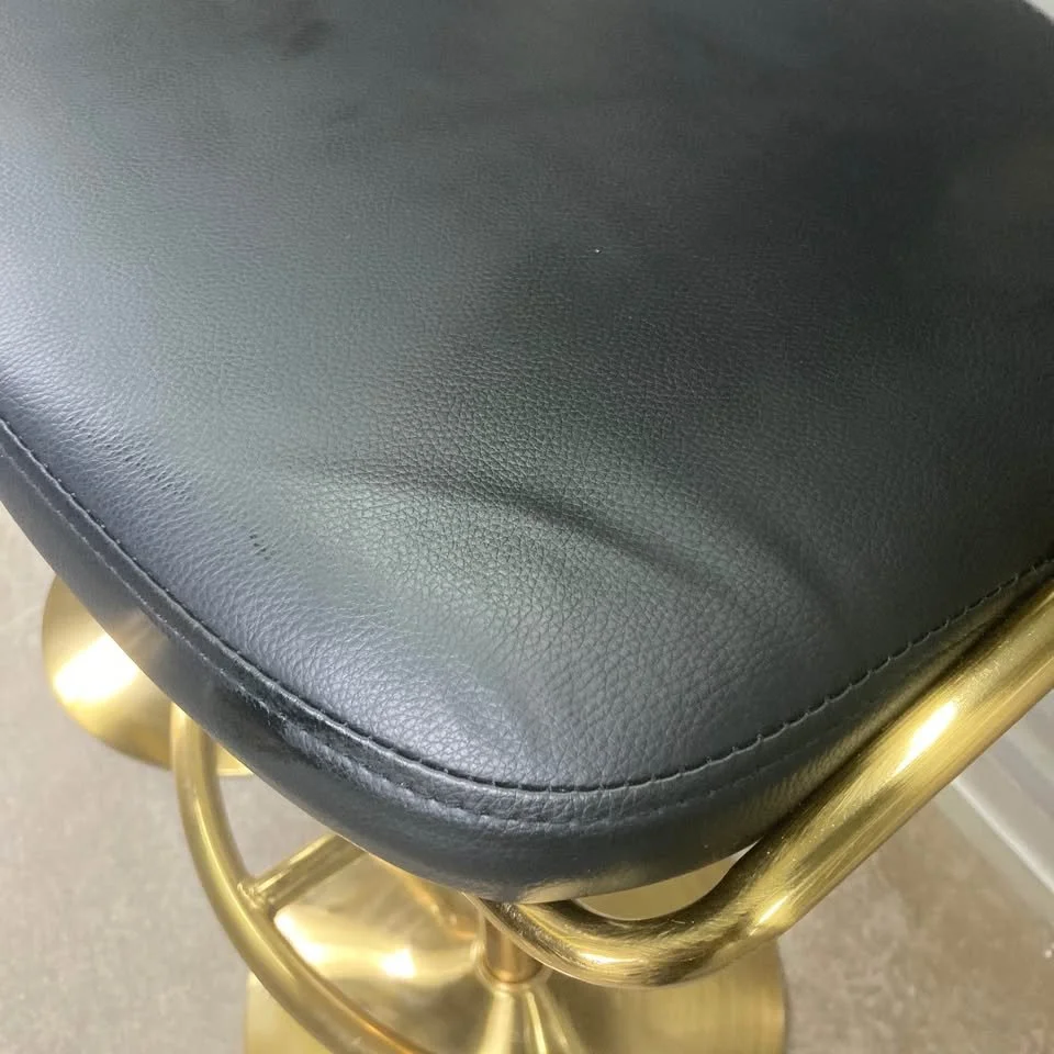 Contemporary Bar Stool Gold Metal Finish