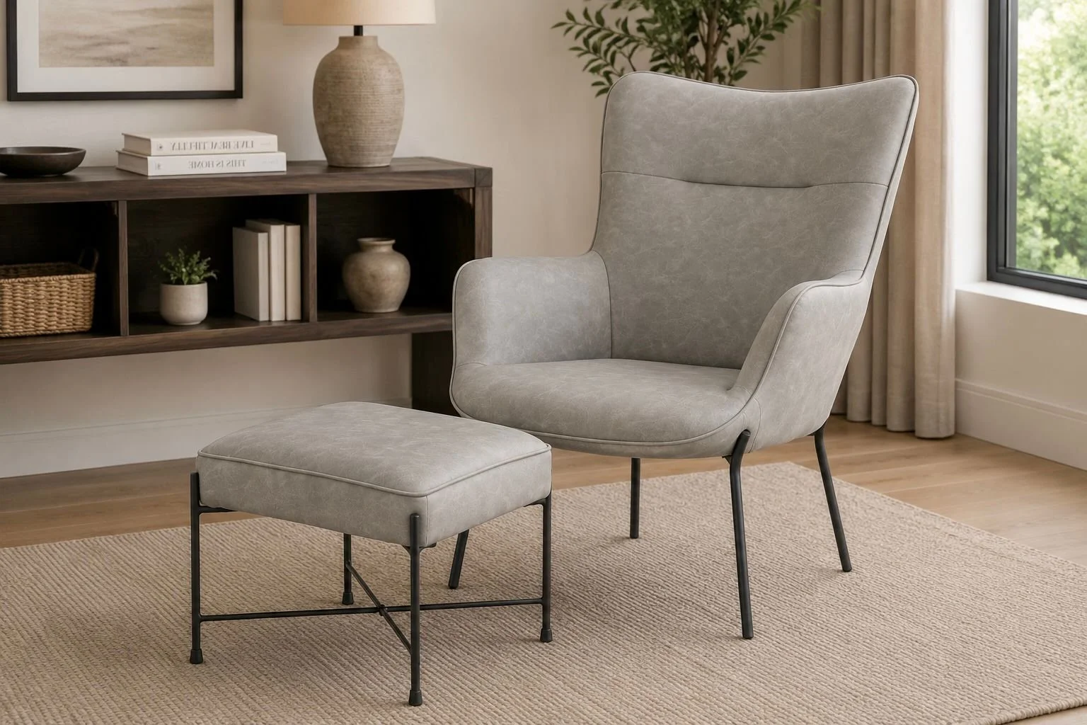 Grey PU Chair