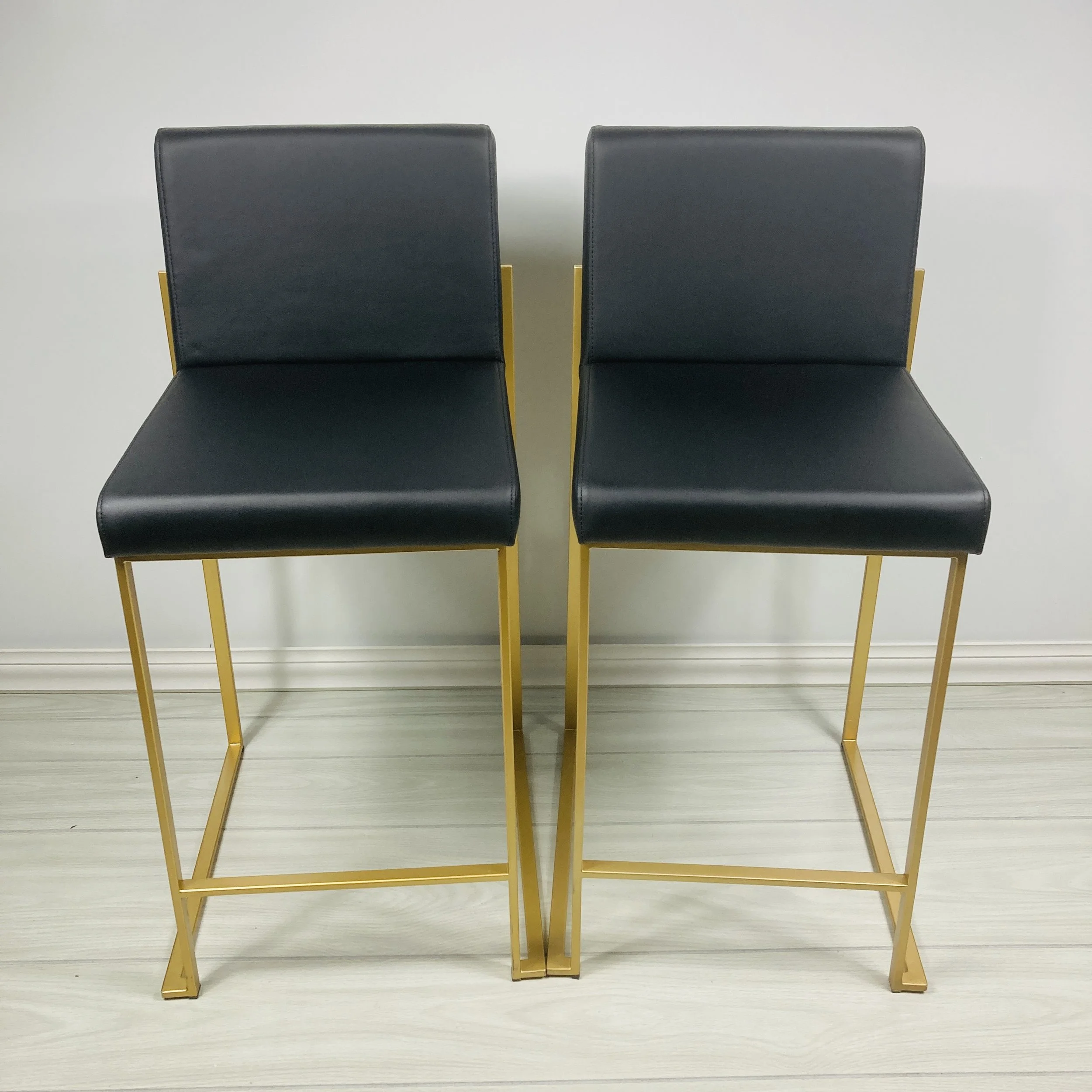 FUJI-HIGH-BACK-26-INCH-BLACK-FAUX-LEATHER-GOLD-METAL-BASE-SET-OF-2-FRONT-VIEW.JPG