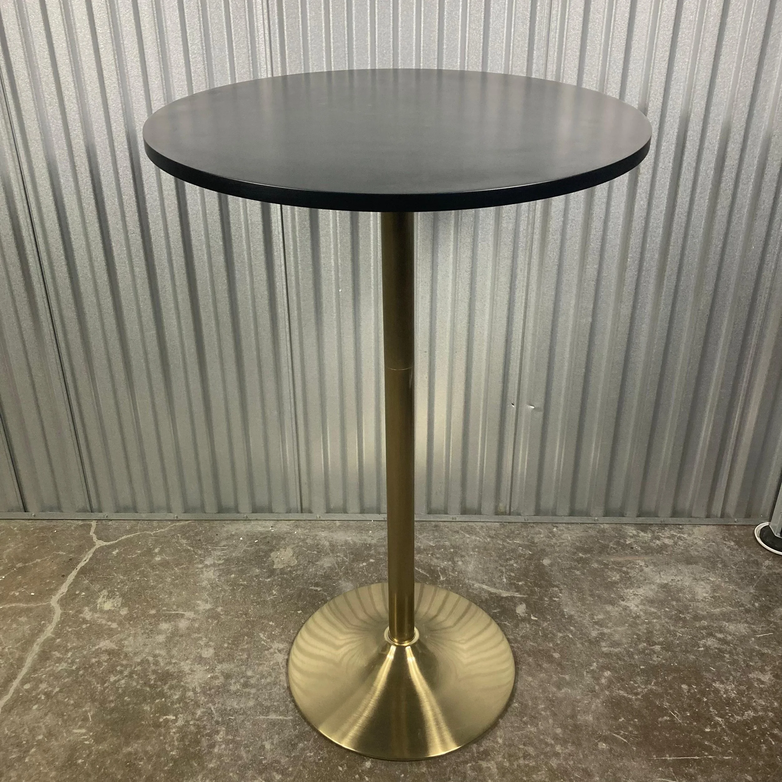Modern Round Counter Table (Black Top & Gold Base)