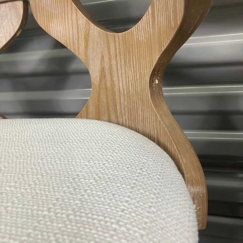 Stylish Barstool Cream Upholstery