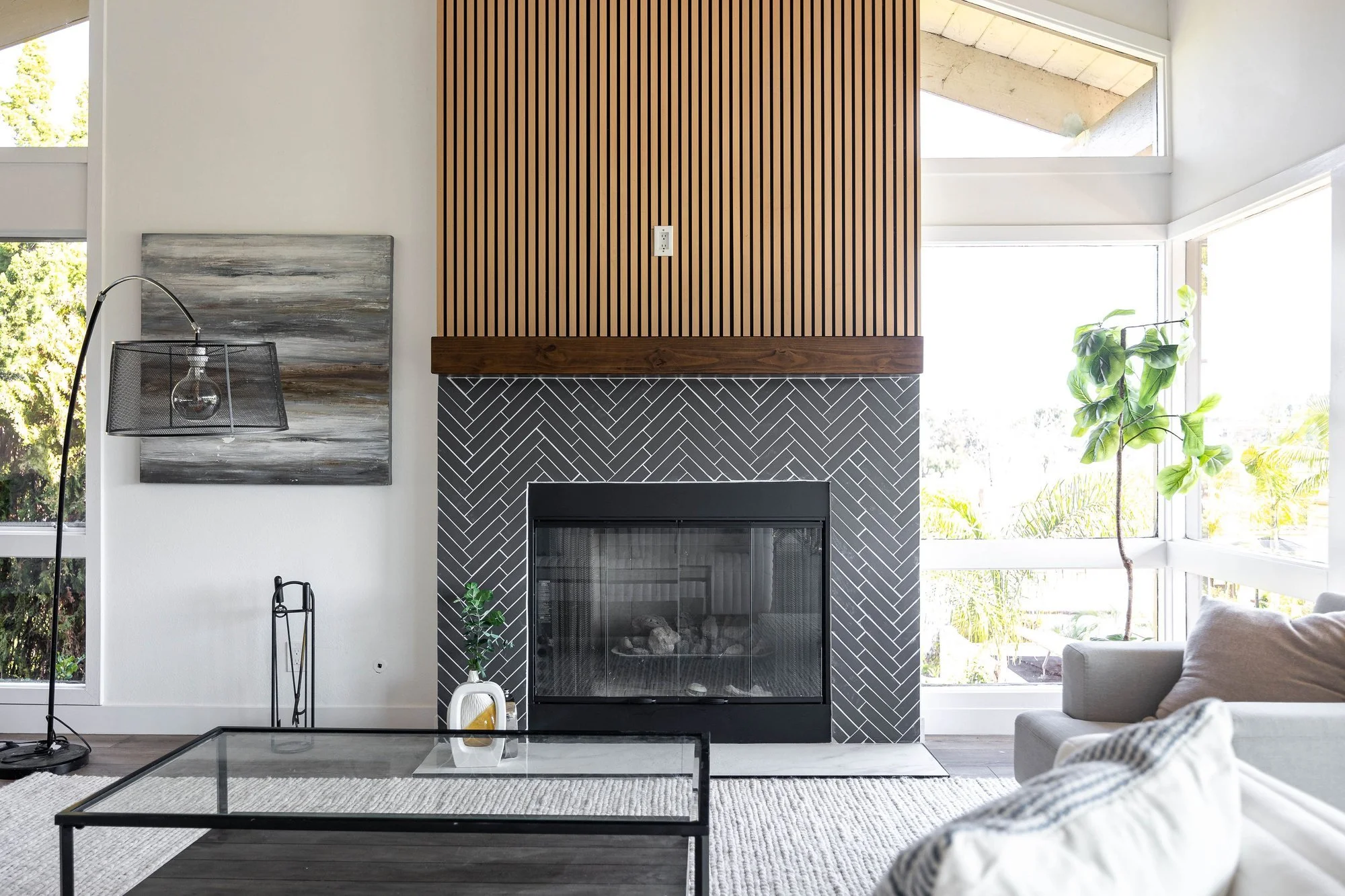 Carlsbad townhome fireplace