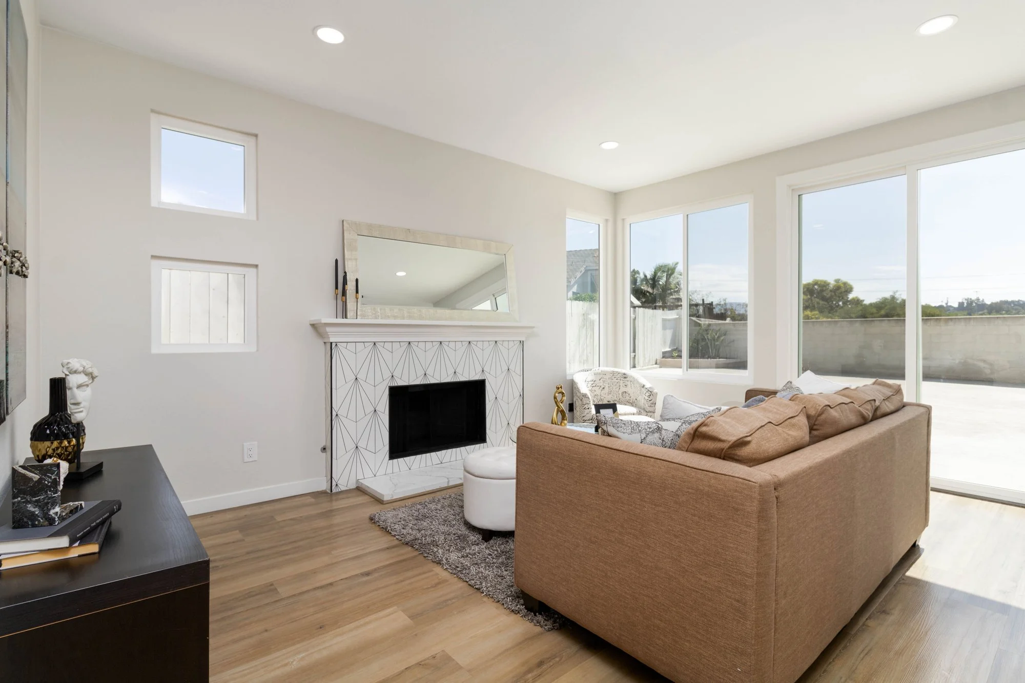 Chula Vista remodel family room with fireplace