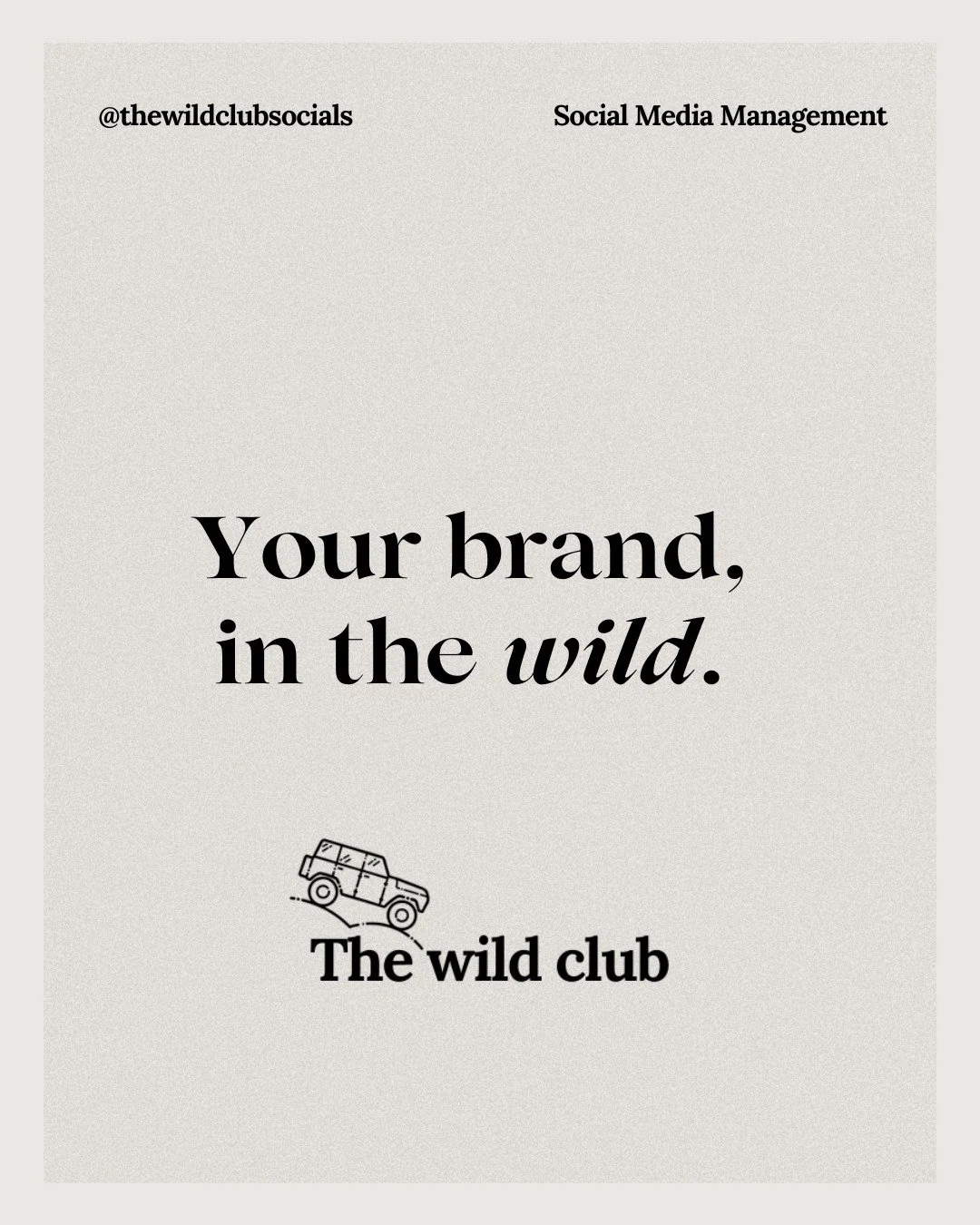 My 15 year career has led to this, finally setting up my very own creative agency. 

Social media management for brands and places that are meant to be experienced.

The Wild Club was born from a simple idea; that the best content comes from real exp