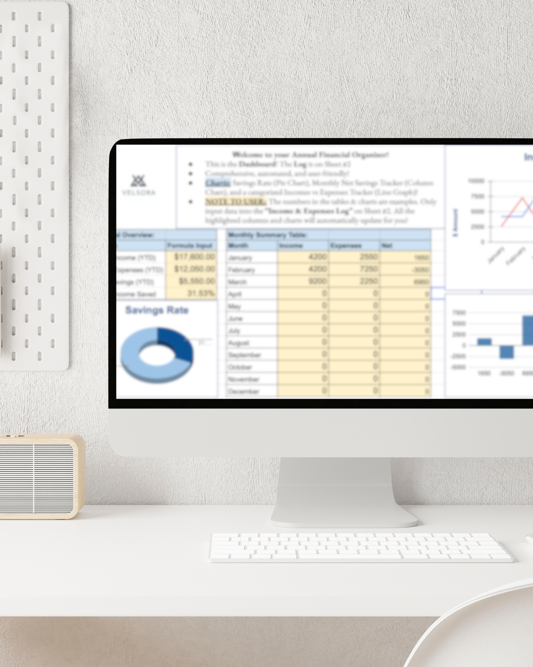 Annual Finance Organizer (Advanced)