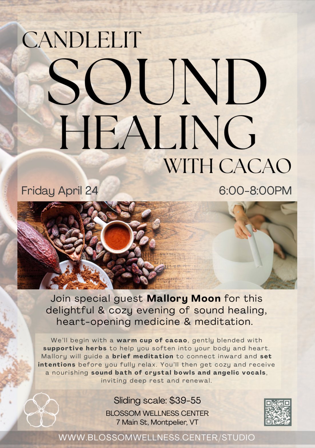 Candlelit Sound Healing & Cacao