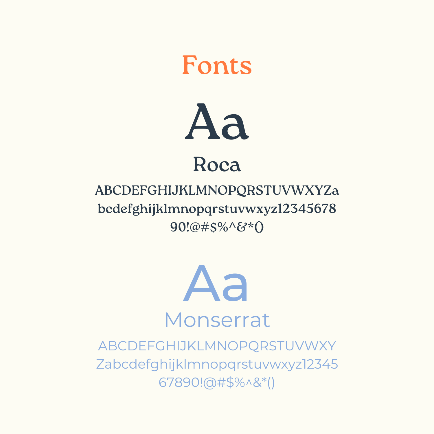 Brandmark La Peche: Fonts