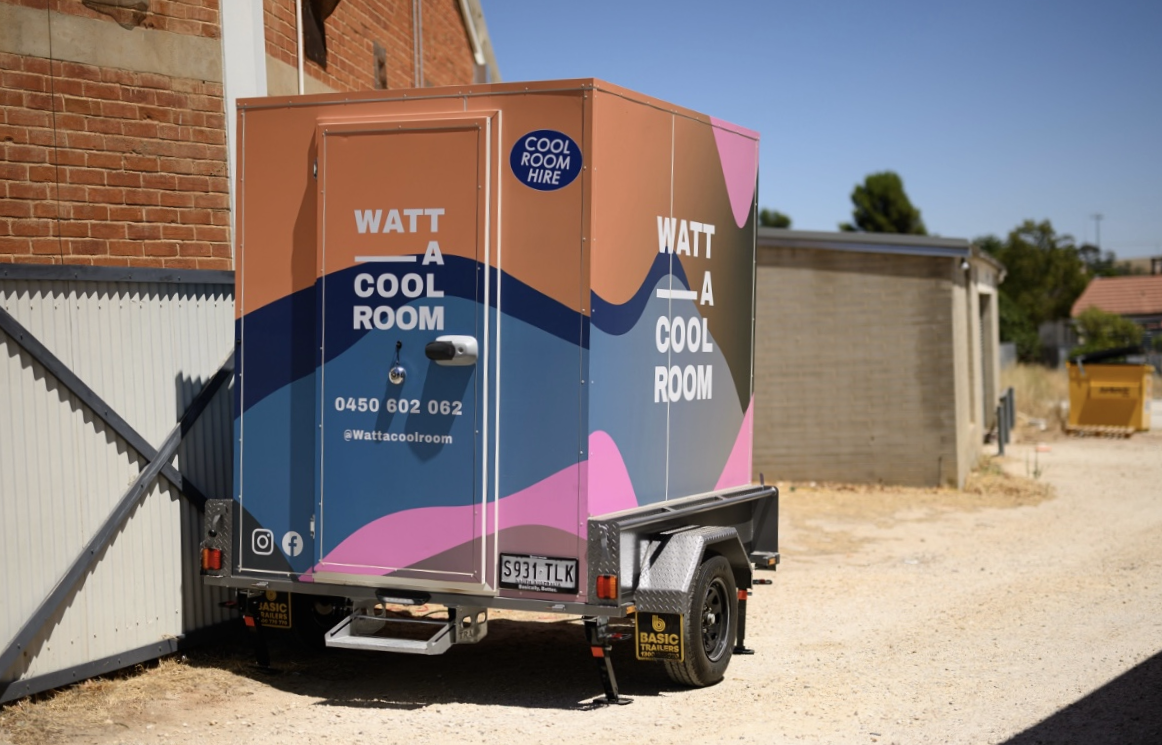 Mobile cool room with custom exterior artwork