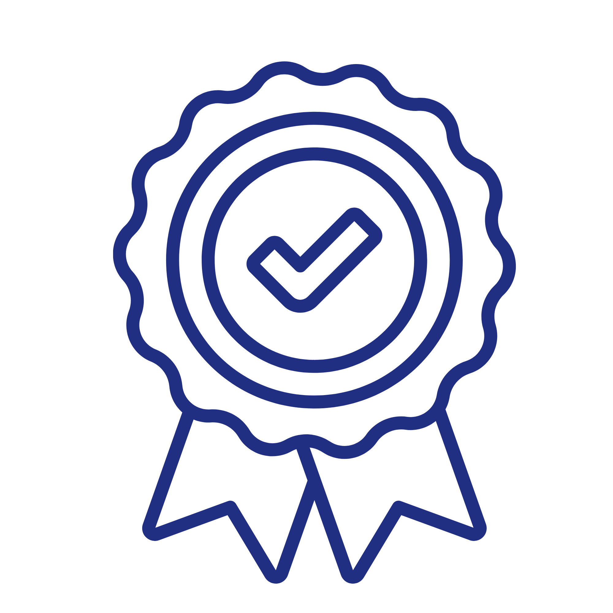 A digital illustration of an award with a tick, symbolizing being performance guarantee.