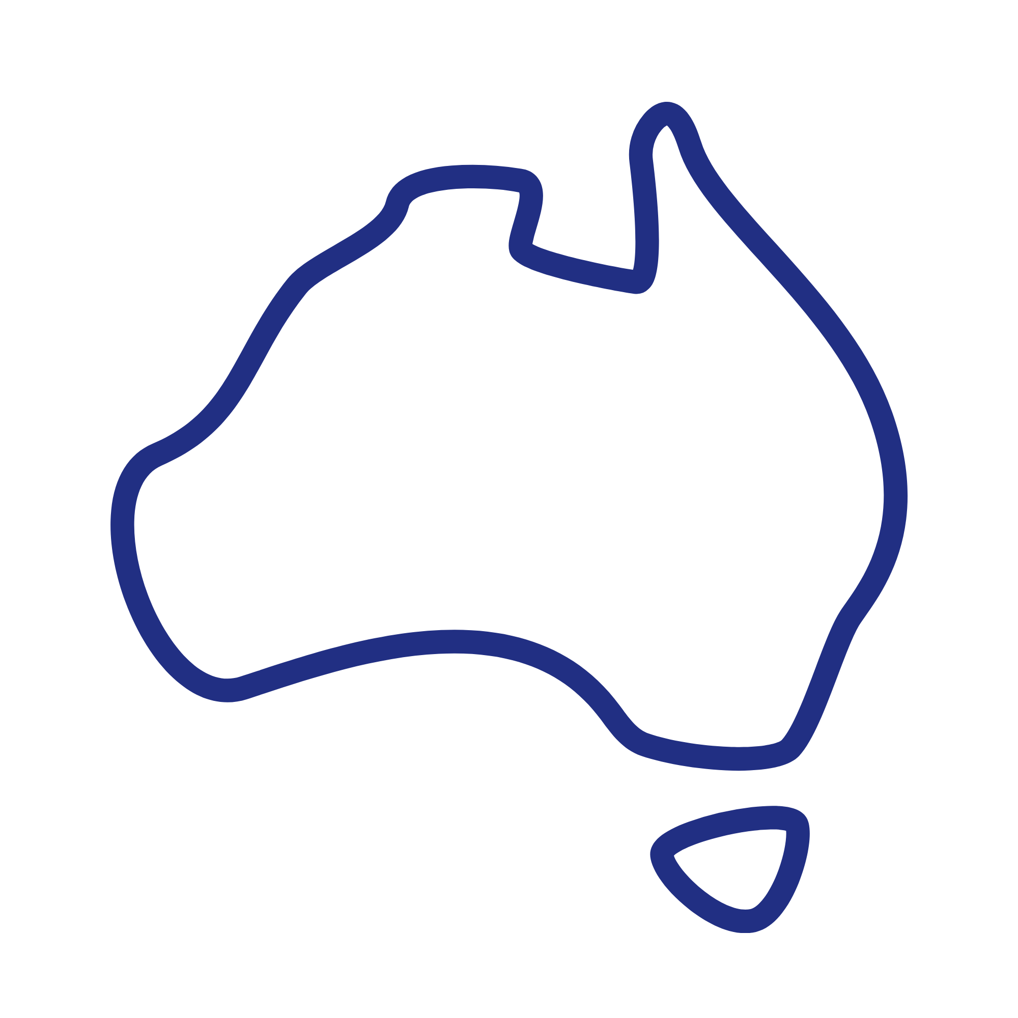 A digital illustration of Australia, symbolizing an Australian-owned and operated business.