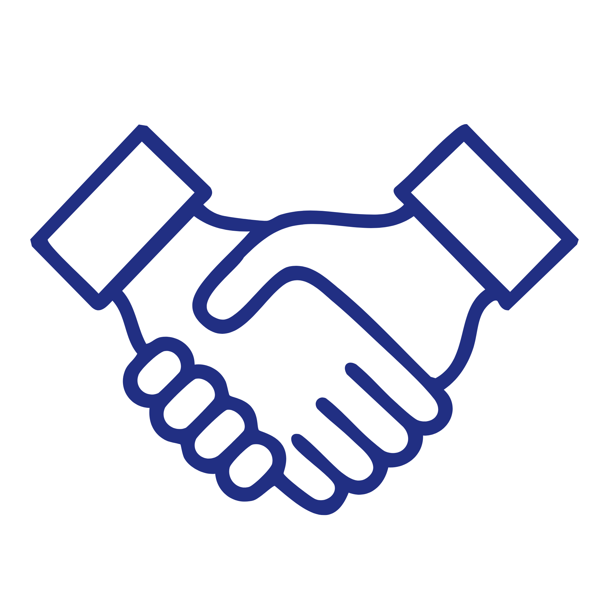 A digital illustration of shaking hands, symbolizing a deal.