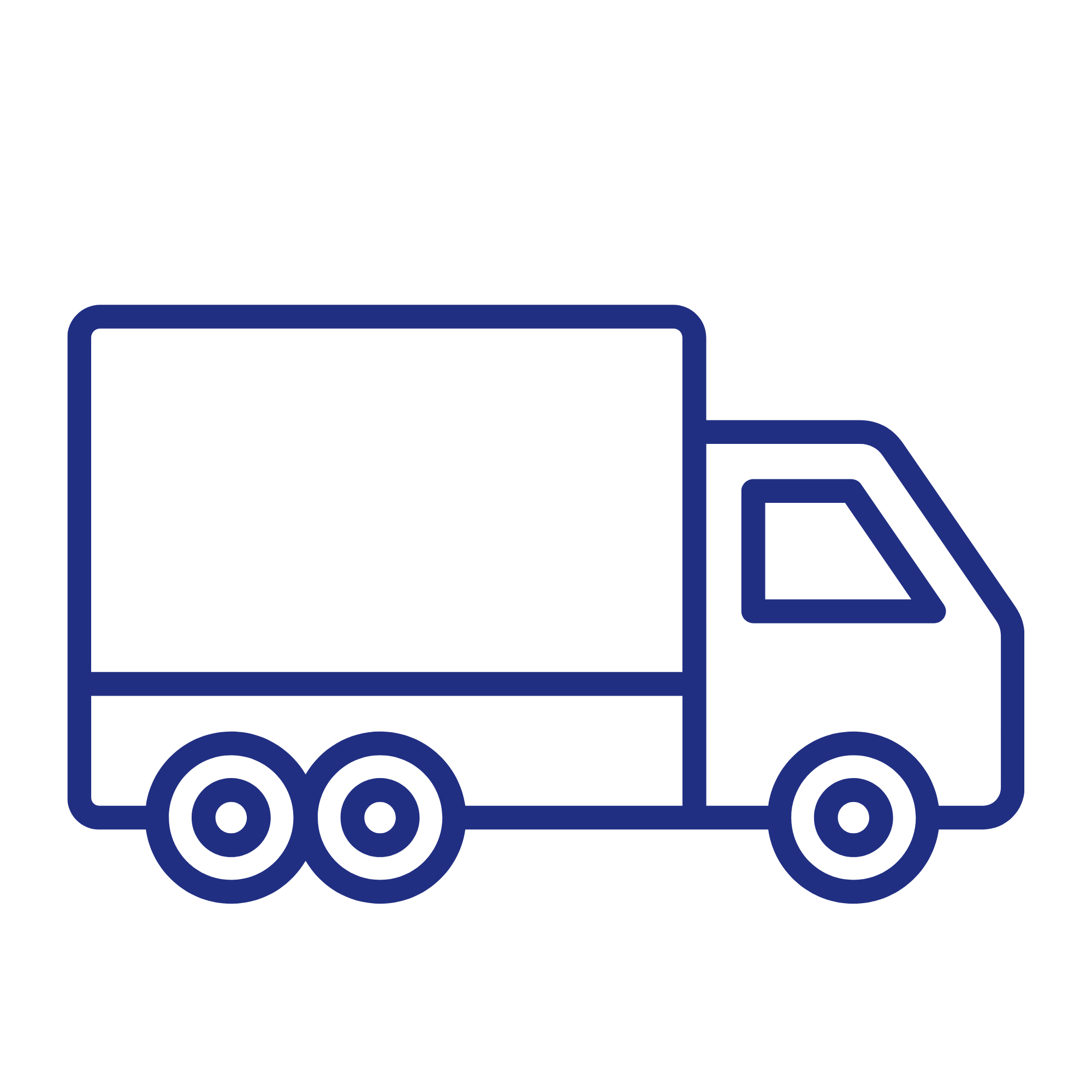 A digital illustration of a truck, symbolizing delivery services.