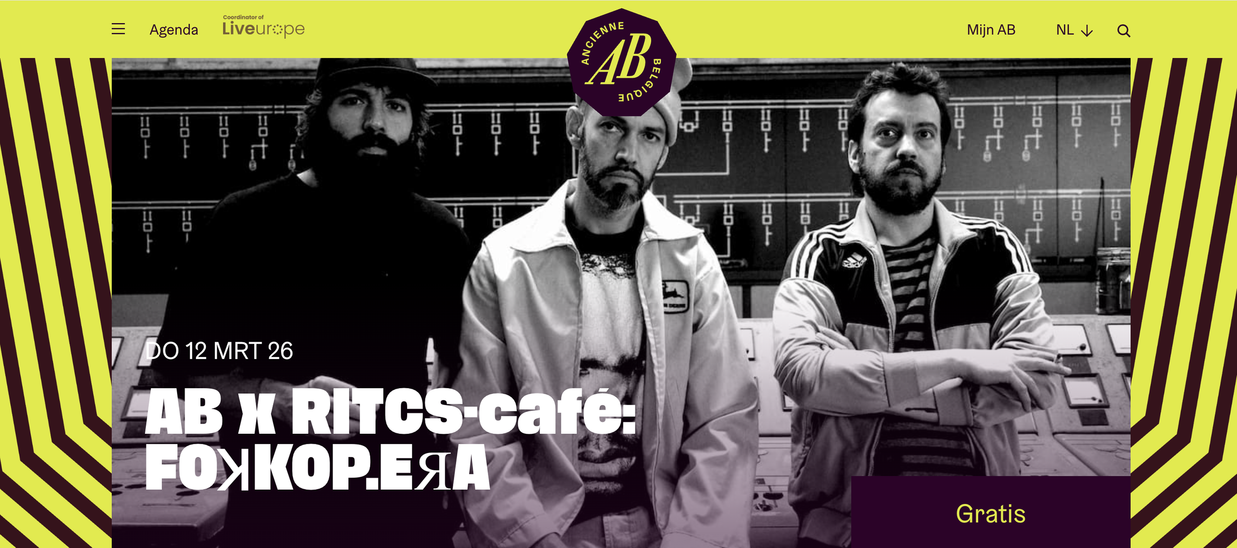 FOꓘKOP.EЯA – Official Vinyl Release Concert at AB x RITCS-Café in Brussels