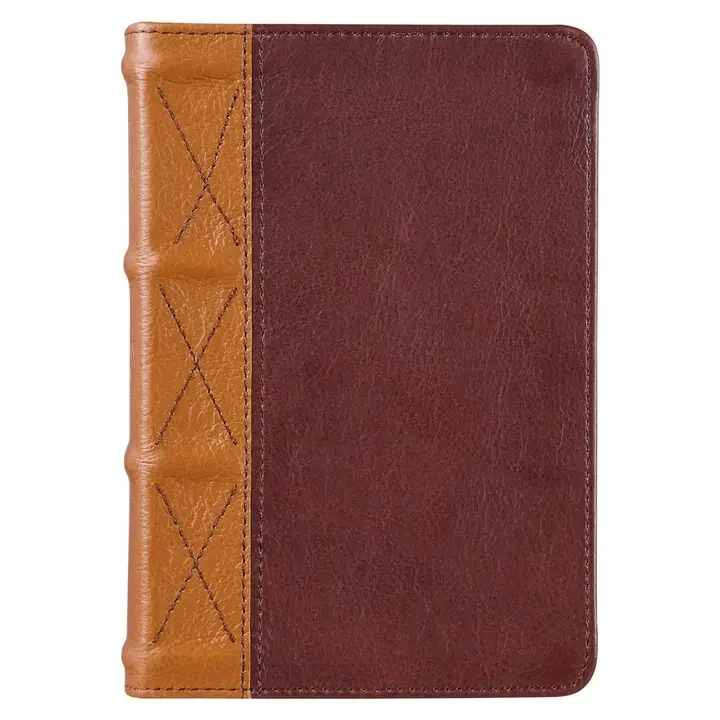 KJV Full Grain Leather Bible Butterscotch Large Print Compact